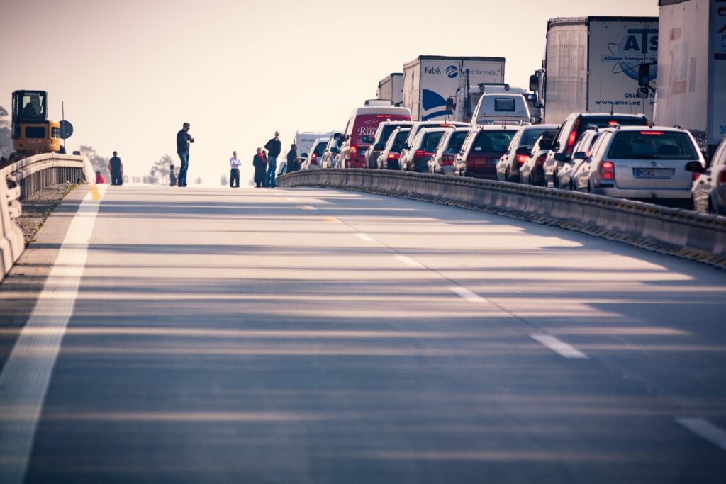 cars in traffic