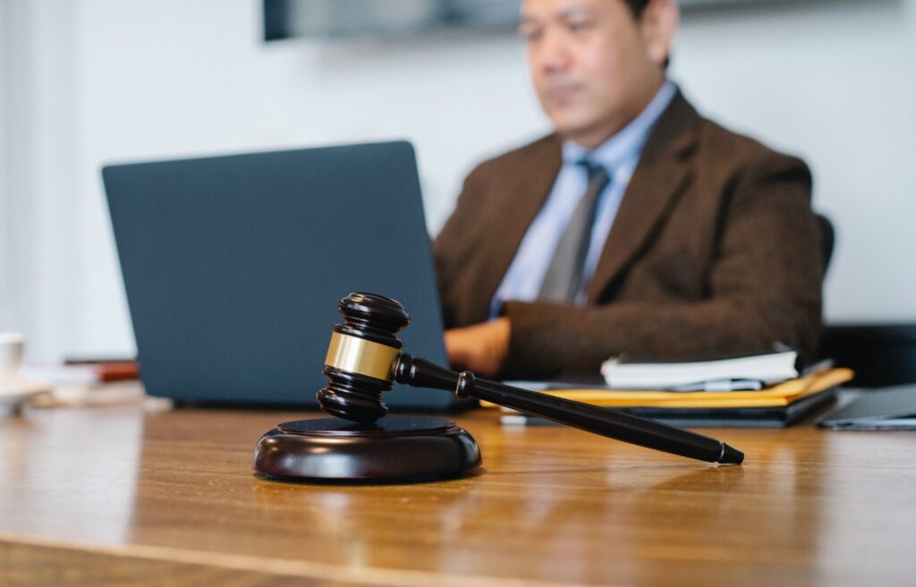 man on computer